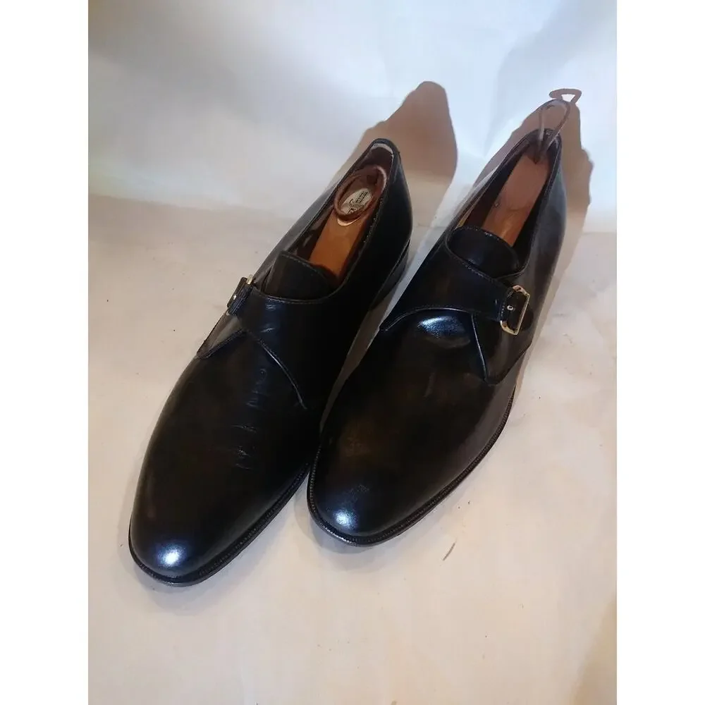 Alfani Black Leather Monk Straps Men’s Dressing Shoes Size 13M - Picture 1 of 10